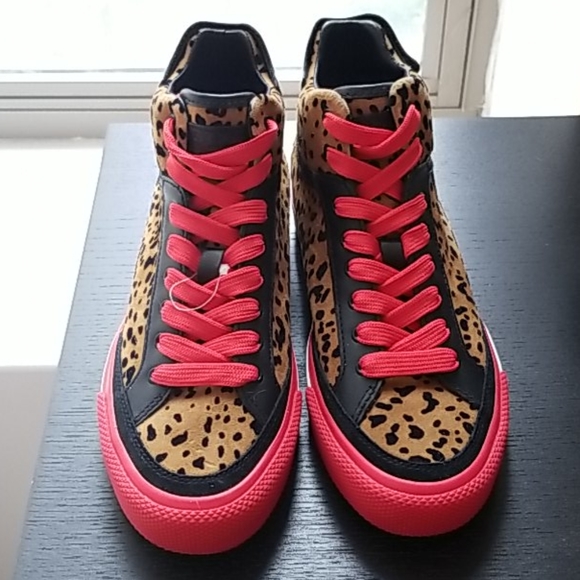 Rag & Bone Suede Leapard High Top Shoes - Picture 5 of 11